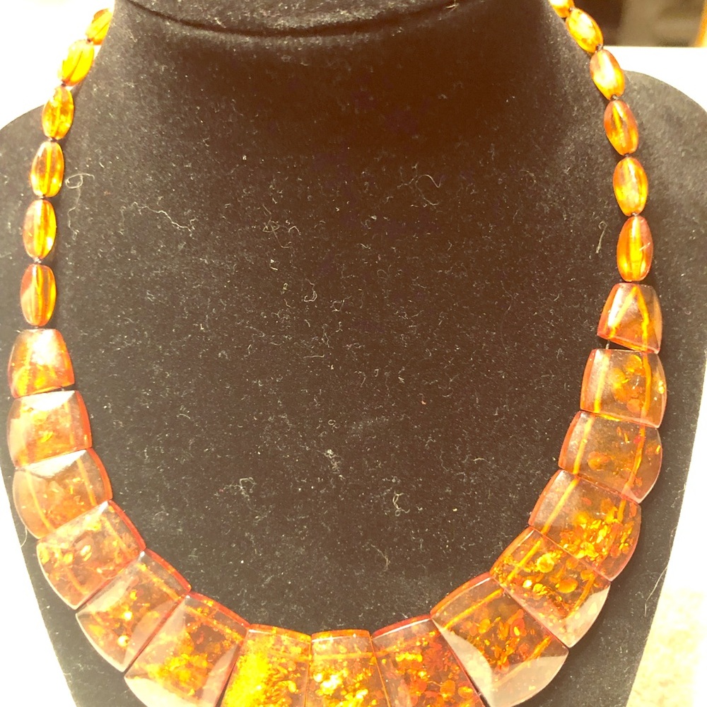 Real amber necklace from Czech Republic